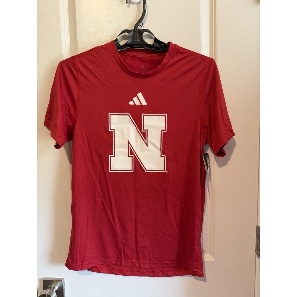adidas Nebraska Cornhuskers Creator Tee Men S Red AEROREADY NCAA NWT